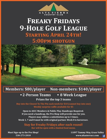 2026 Freaky Fridays Golf League